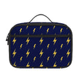Yellow Lightning Bolts Pattern Print Portable Lunch Bag