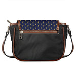 Yellow Lightning Bolts Pattern Print Saddle Bag