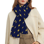 Yellow Lightning Bolts Pattern Print Scarf