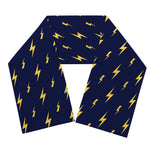Yellow Lightning Bolts Pattern Print Scarf