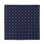 Yellow Lightning Bolts Pattern Print Silk Bandana