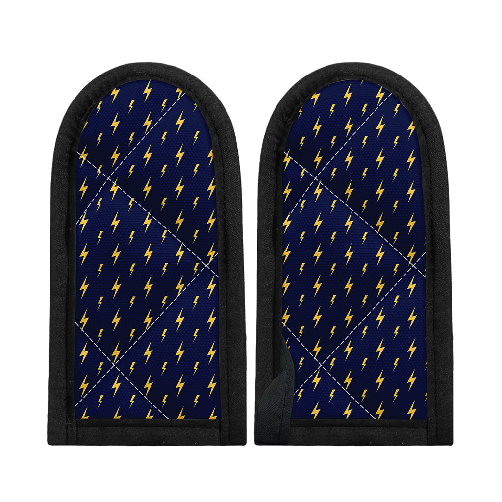 Yellow Lightning Bolts Pattern Print Skillet Handle Cover