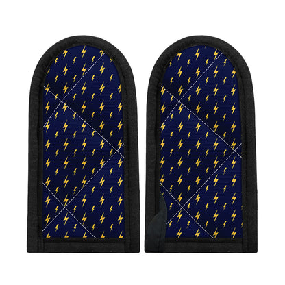 Yellow Lightning Bolts Pattern Print Skillet Handle Cover