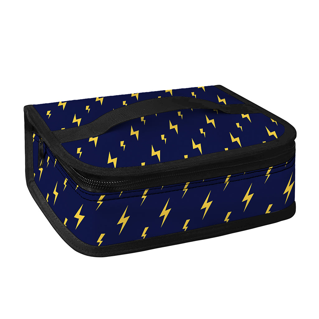 Yellow Lightning Bolts Pattern Print Small Lunch Bag