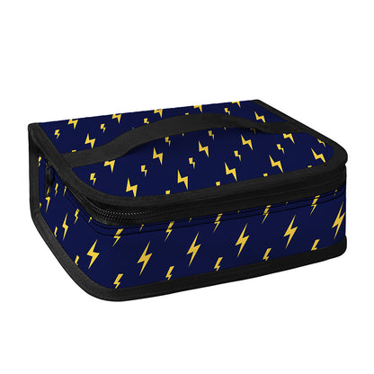 Yellow Lightning Bolts Pattern Print Small Lunch Bag