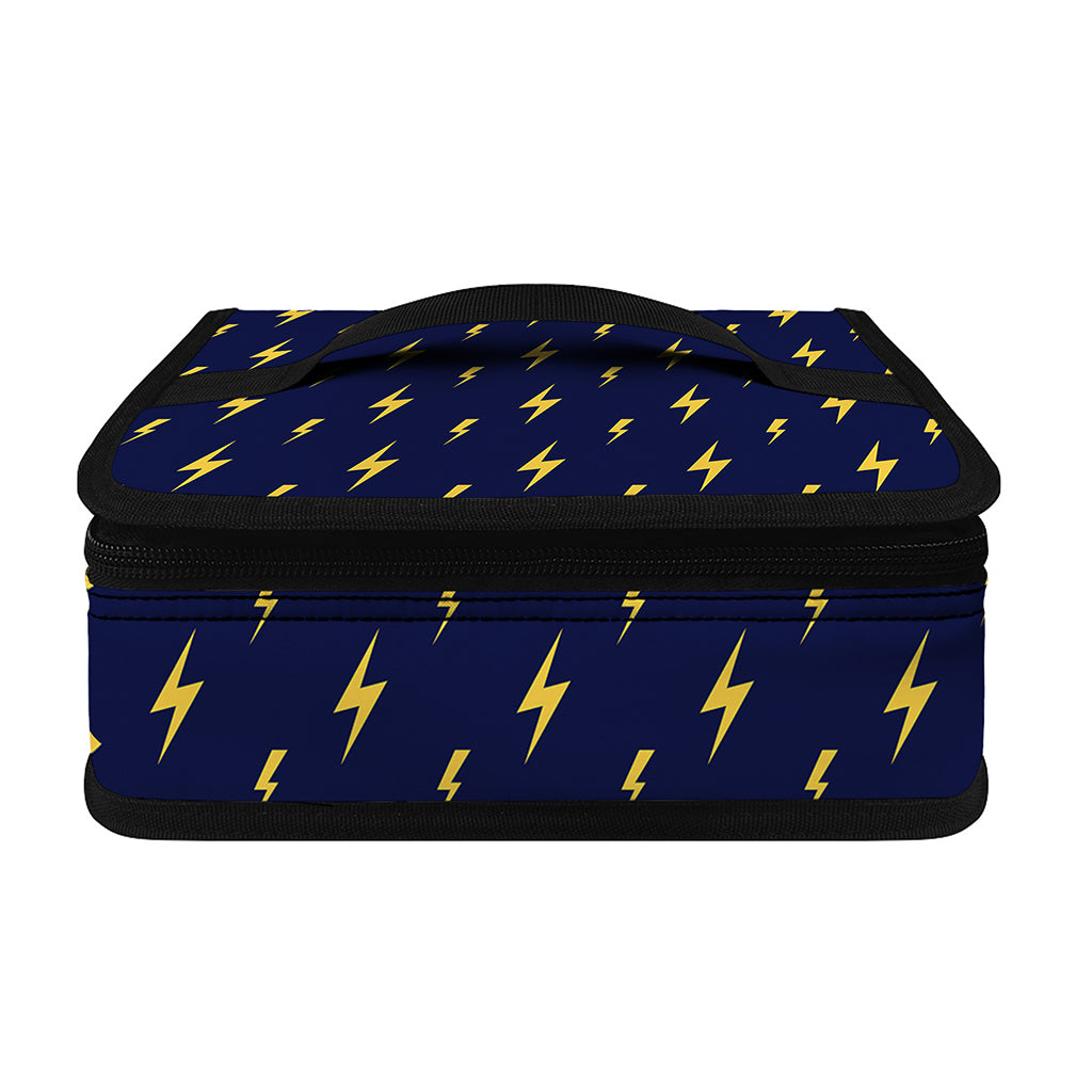 Yellow Lightning Bolts Pattern Print Small Lunch Bag