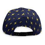 Yellow Lightning Bolts Pattern Print Snapback Cap