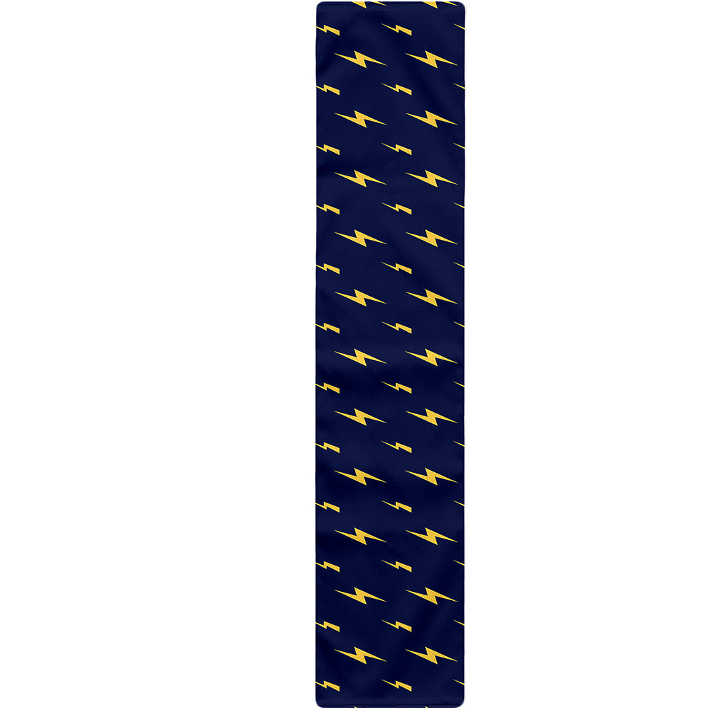 Yellow Lightning Bolts Pattern Print Table Runner