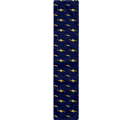 Yellow Lightning Bolts Pattern Print Table Runner