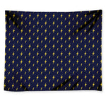 Yellow Lightning Bolts Pattern Print Tapestry