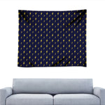 Yellow Lightning Bolts Pattern Print Tapestry