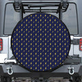 Yellow Lightning Bolts Pattern Print Tire Cover