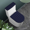 Yellow Lightning Bolts Pattern Print Toilet Lid And Tank Cover Set