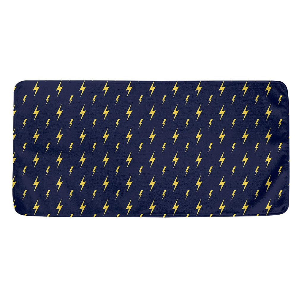 Yellow Lightning Bolts Pattern Print Towel