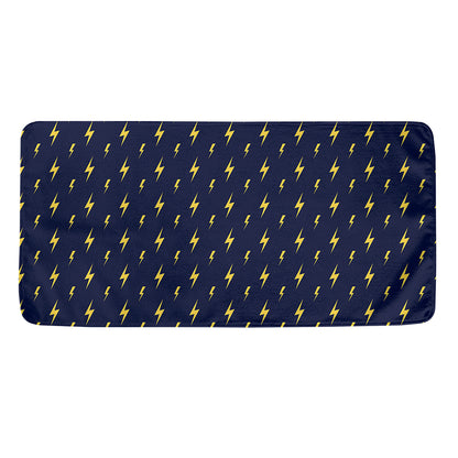 Yellow Lightning Bolts Pattern Print Towel