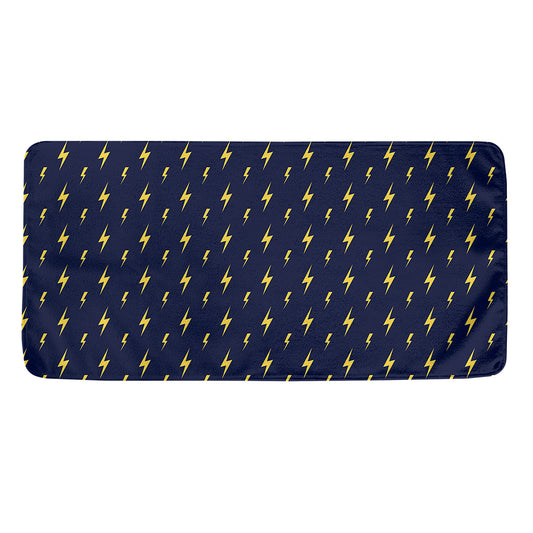 Yellow Lightning Bolts Pattern Print Towel