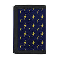 Yellow Lightning Bolts Pattern Print Trifold Wallet