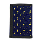 Yellow Lightning Bolts Pattern Print Trifold Wallet
