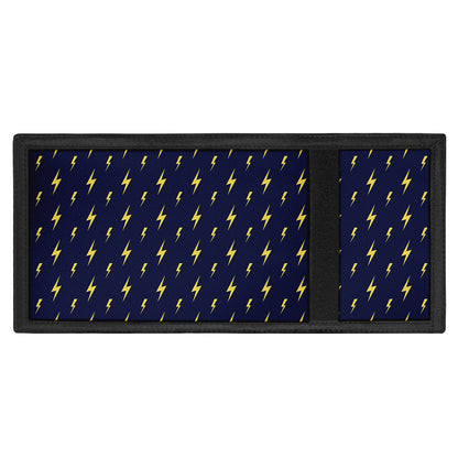 Yellow Lightning Bolts Pattern Print Trifold Wallet