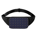 Yellow Lightning Bolts Pattern Print Waist Bag