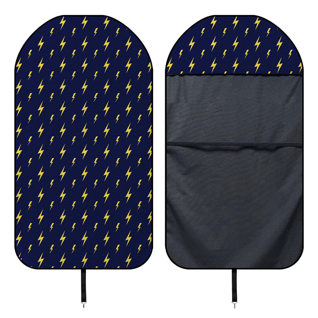 Yellow Lightning Bolts Pattern Print Waterproof Car Seat Cover