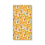 Yellow Llama Pattern Print Baby Crib Sheet