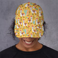 Yellow Llama Pattern Print Baseball Cap