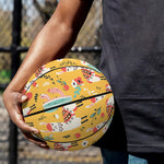 Yellow Llama Pattern Print Basketball