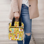 Yellow Llama Pattern Print Bible Tote Bag