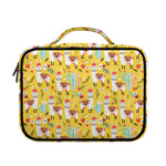 Yellow Llama Pattern Print Briefcase Bible Bag