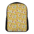 Yellow Llama Pattern Print Casual Backpack