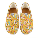 Yellow Llama Pattern Print Casual Shoes