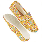 Yellow Llama Pattern Print Casual Shoes