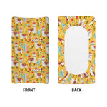 Yellow Llama Pattern Print Changing Pad Cover