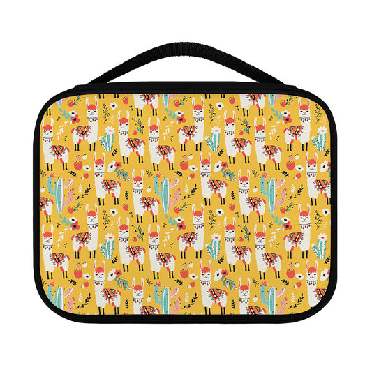 Yellow Llama Pattern Print Classic Bible Case