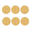 Yellow Llama Pattern Print Coaster Set
