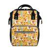 Yellow Llama Pattern Print Diaper Bag