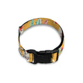 Yellow Llama Pattern Print Dog Collar