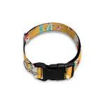 Yellow Llama Pattern Print Dog Collar