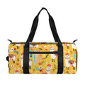 Yellow Llama Pattern Print Gym Bag