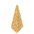 Yellow Llama Pattern Print Hand Towel