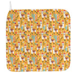 Yellow Llama Pattern Print Hand Towel