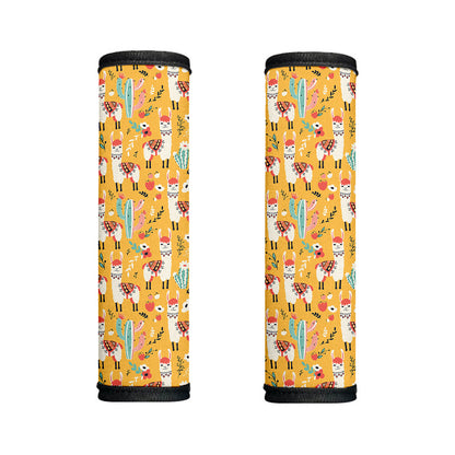 Yellow Llama Pattern Print Handle Covers