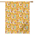 Yellow Llama Pattern Print House Flag