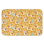Yellow Llama Pattern Print Indoor Door Mat