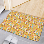 Yellow Llama Pattern Print Indoor Door Mat