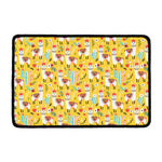 Yellow Llama Pattern Print Kitchen Mat