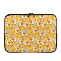 Yellow Llama Pattern Print Laptop Sleeve