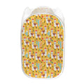 Yellow Llama Pattern Print Mesh Laundry Hamper