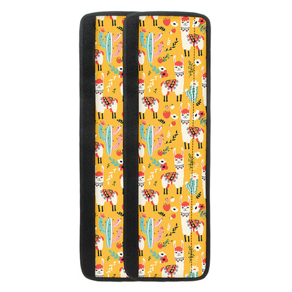 Yellow Llama Pattern Print Refrigerator Handle Covers